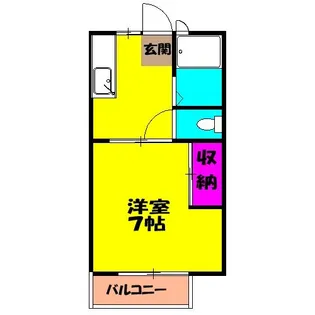ユーハイツ【2階】の間取り