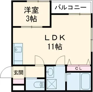 THE NOBLES 戸畑II【1階】の間取り