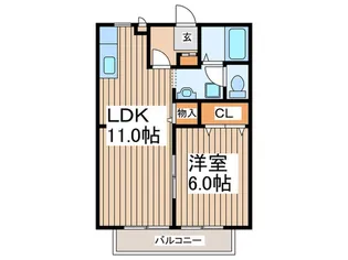 シャトレ-つきみ野 C【1階】の間取り