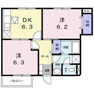 クローバー ヒルB【1階】の間取り