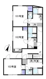 メゾンショコラ自由が丘【1階】の間取り
