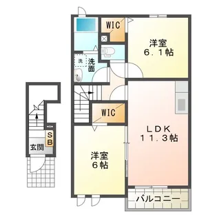 エーデルアンジュ A【2階】の間取り