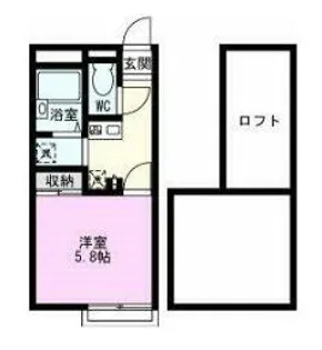 埼玉県富士見市ふじみ野東4【アパート】の間取り