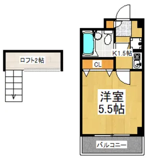 リバーサイドKUJI【5階】の間取り