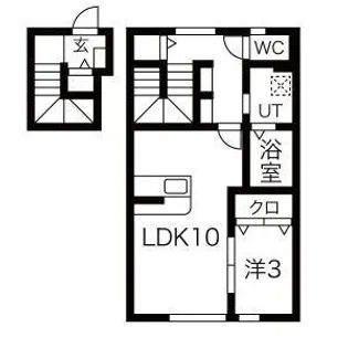 山形県東根市若木三条通り【アパート】の間取り
