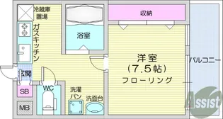 ビューパレス米ヶ袋【3階】の間取り