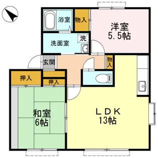 福岡県久留米市東合川8【アパート】の間取り