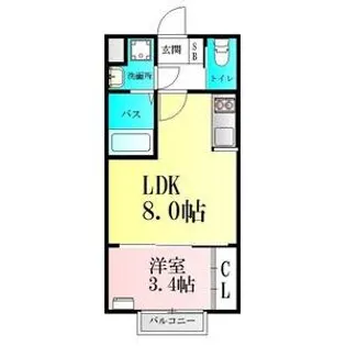 カーサ・ラヴァンドII【2階】の間取り