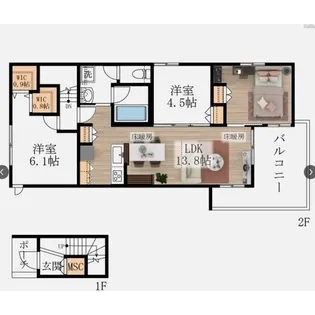 Park Hills【2階】の間取り