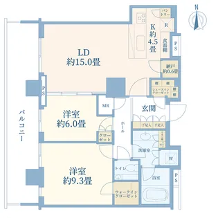 HARUMI FLAG PARK VILLAGE T棟【49階】の間取り