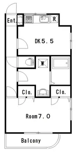 サンロイヤルI【8階】の間取り