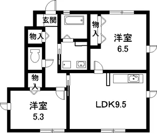 愛知県名古屋市中川区東春田2【アパート】の間取り