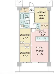 東京都武蔵野市境2【マンション】の間取り