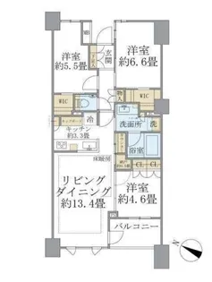 Brillia東中野Parkside Hills【7階】の間取り