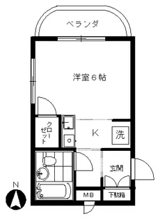 シティルーム西中延【1階】の間取り