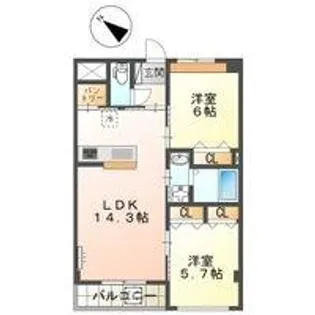 埼玉県さいたま市中央区大戸2【マンション】の間取り