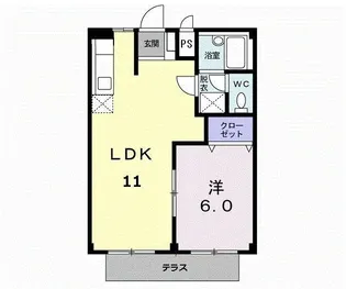 サンハイツ東本郷【1階】の間取り