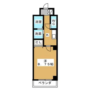 ル・レーヴ安西【5階】の間取り