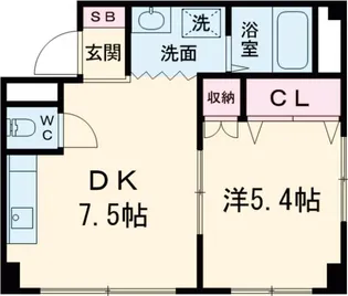 戸山コーポ【1階】の間取り