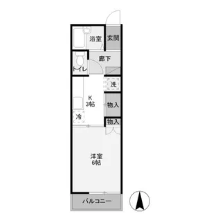 埼玉県熊谷市中央2【アパート】の間取り