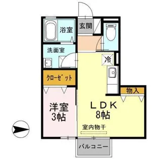 モアナ京田【2階】の間取り