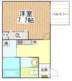 HESTA近代前III【2階】の間取り