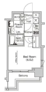 プラウドフラット門前仲町IV【6階】の間取り