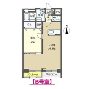 ベルグランデ【6階】の間取り