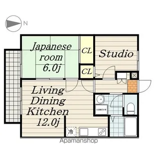 千葉県千葉市中央区新千葉2【アパート】の間取り