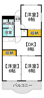 岡山県岡山市南区洲崎2【マンション】の間取り