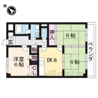 グリーン茨木【6階】の間取り