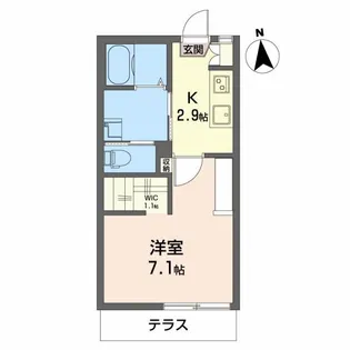 壱番館旭ヶ丘【1階】の間取り