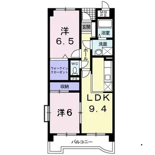 クレセント・イースト【4階】の間取り