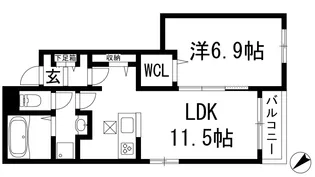 バンブーガーデン2【1階】の間取り