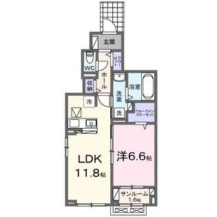 ヴィラアミング III【1階】の間取り