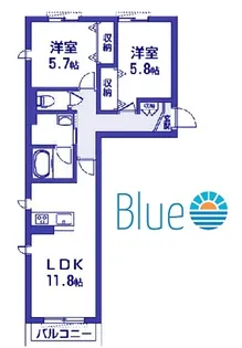 アルコバレーノ茅ヶ崎【3階】の間取り