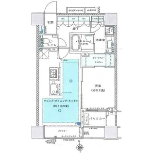 ライオンズクオーレ東京八丁堀【3階】の間取り