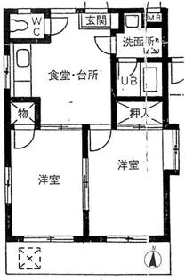 メゾン輝水【1階】の間取り