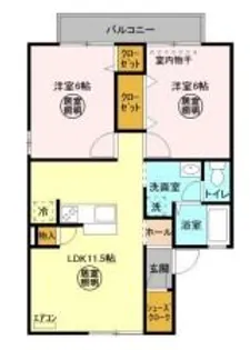 Fountain II【2階】の間取り