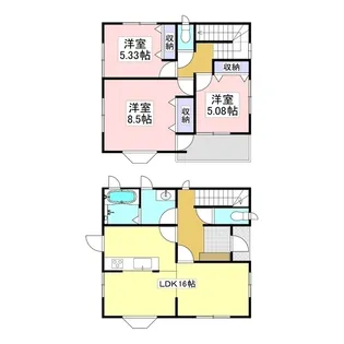 千葉県野田市蕃昌【一戸建】の間取り