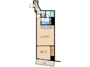 ザパークハビオ日本橋小伝馬町【4階】の間取り