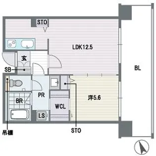 プライムスクエア【8階】の間取り