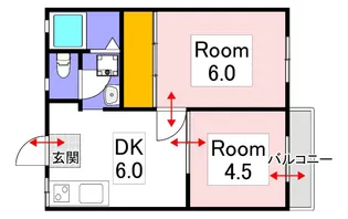 宇治郷コーポ【2階】の間取り