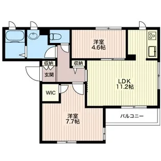 アンソレイユ西蒲田【2階】の間取り