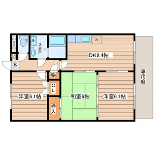 サニープレイスI【3階】の間取り