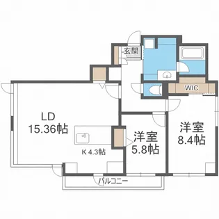 桂和レジデンス裏参道【6階】の間取り