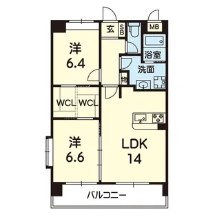 ラークヒルズ【4階】の間取り