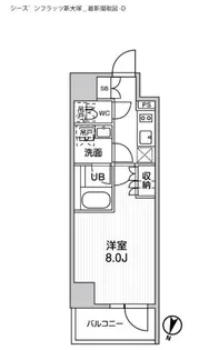 シーズンフラッツ新大塚【6階】の間取り