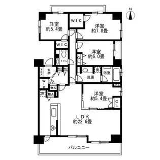 グランアビスタ川崎大師【5階】の間取り