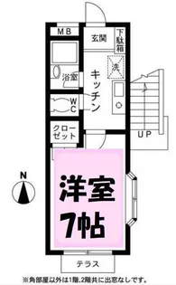 シャトー1番館【1階】の間取り